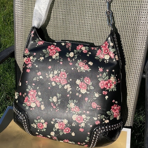 Michael Kors Collection Bancroft Oversized Floral Calf Leather Snakeskin Bag - Picture 8 of 11